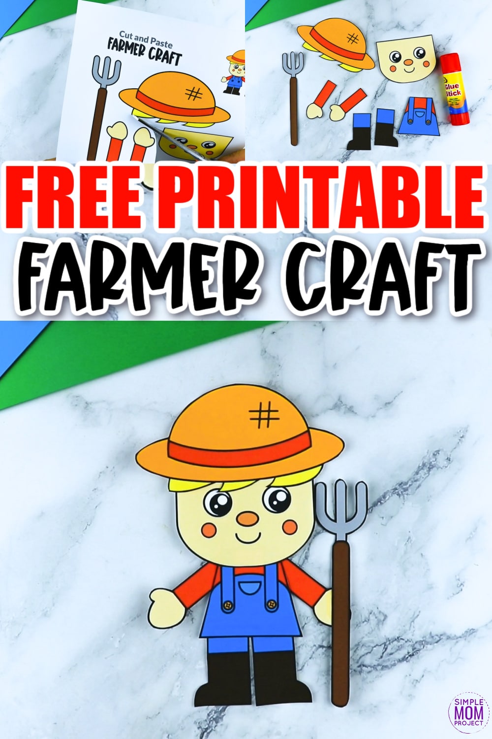 Free printable farmer community helper for kids, preschoolers, toddlers and kindergartners