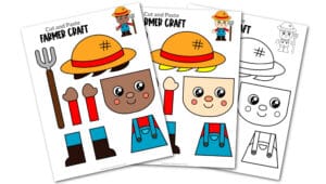 Free printable farmer community helper for kids, preschoolers, toddlers and kindergartners