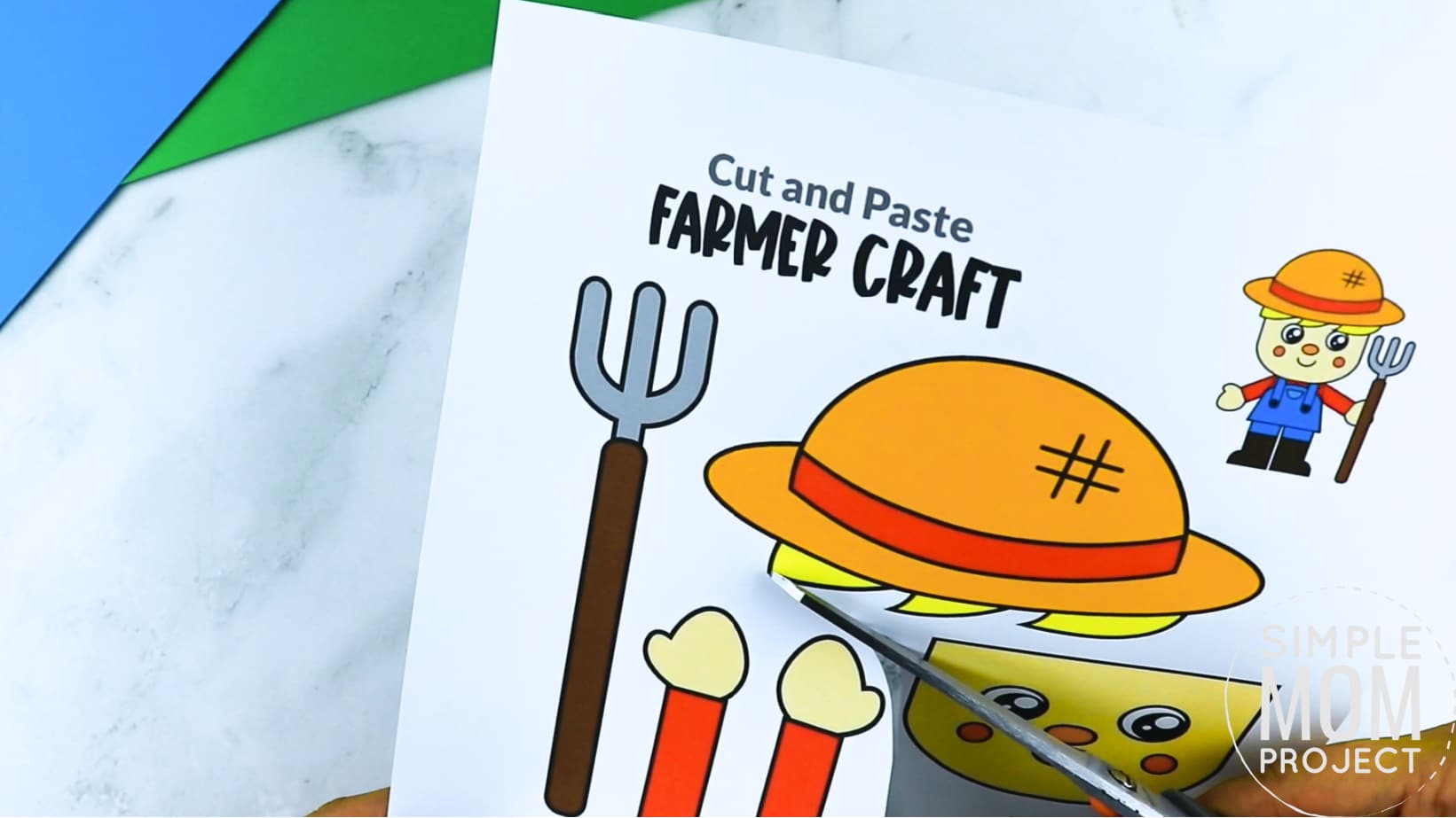 Free printable farmer community helper for kids, preschoolers, toddlers and kindergartners