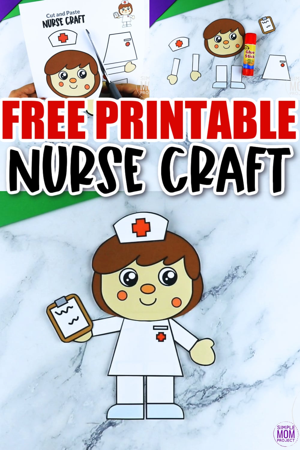 Are you looking for a fun preschool or kindergarten printable nurse craft activity in your community helper unit studies? Well this fun nurse craft is the perfect thing! If career day is coming up or you are trying to teach your kids the letter N, use this worksheet paper doll nurse craft.