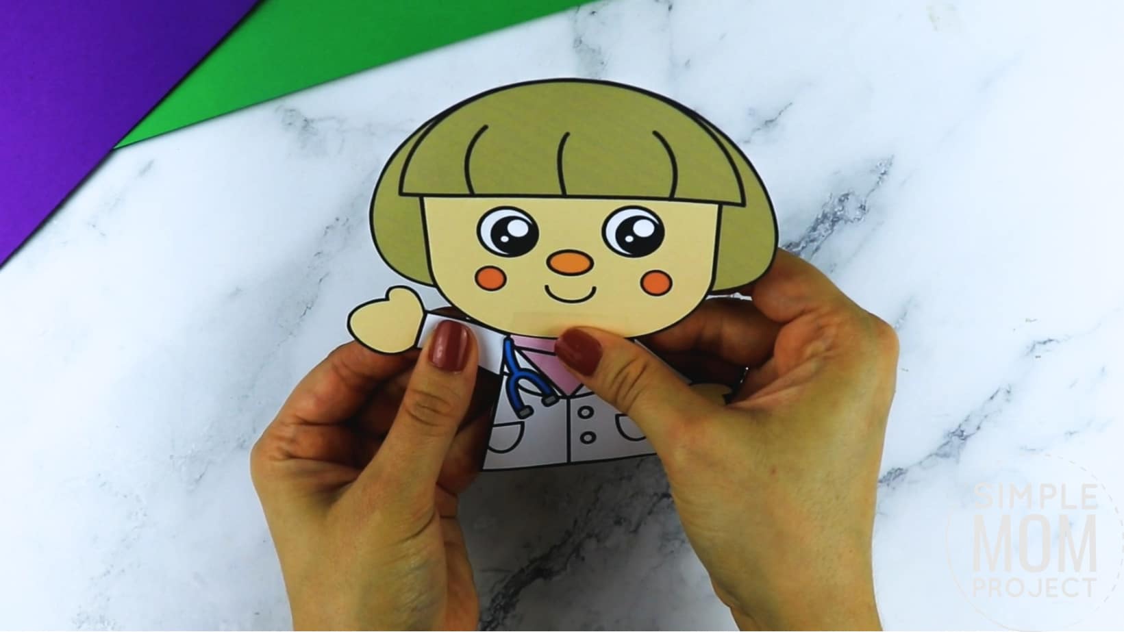 Free printable veterinarian craft for kids, preschoolers, toddlers and kindergartners