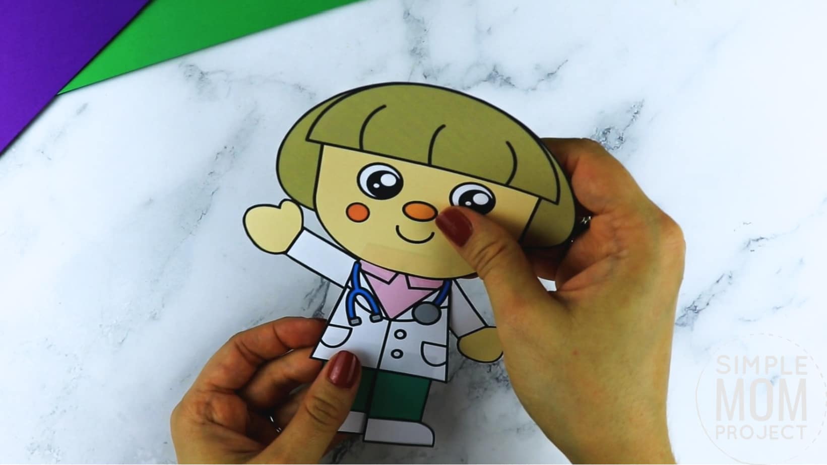Free printable veterinarian craft for kids, preschoolers, toddlers and kindergartners