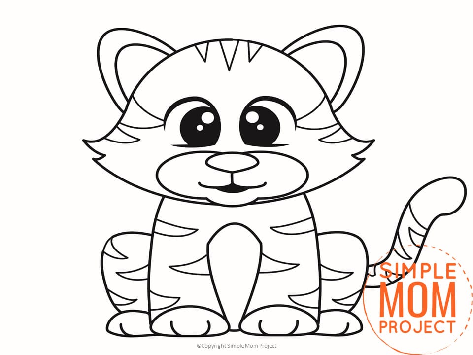 Free Printable Cat Template for Preschoolers toddlers kindergarten kids
