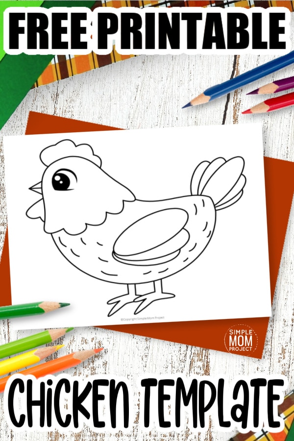Are you looking for a printable preschool cut out chicken template? This simple and cute chicken stencil is perfect for paper plate crafts along with a paper bag chicken puppet. With the blank chicken template, your little kids will love coming up with their own designs and having a fun time learning about farm animals! Click and download the chicken template now!