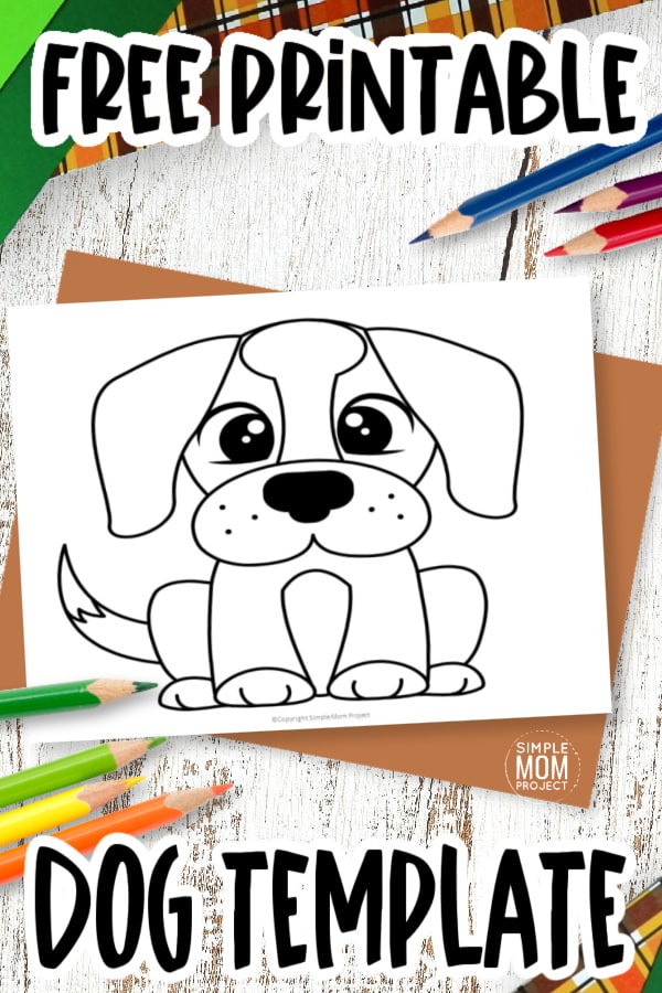 Are you looking for an easy and free printable dog template for your preschool papercraft? This blank puppy dog outline is the perfect coloring or a fun dog activity your kids can trace. You can even use this dog template for a paper plate craft or a string art activity. Click to download and print the free printable dog template today!