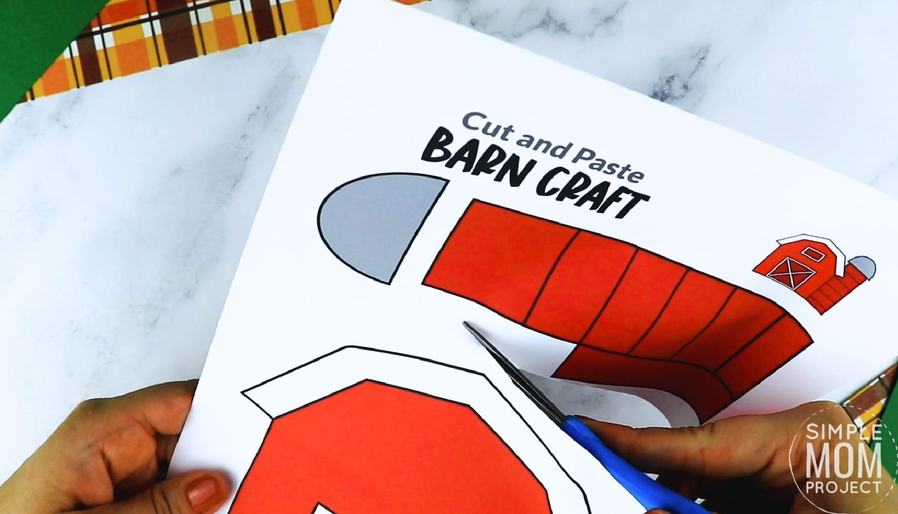 Free printable barn craft for toddlers, preschoolers and kindergartners