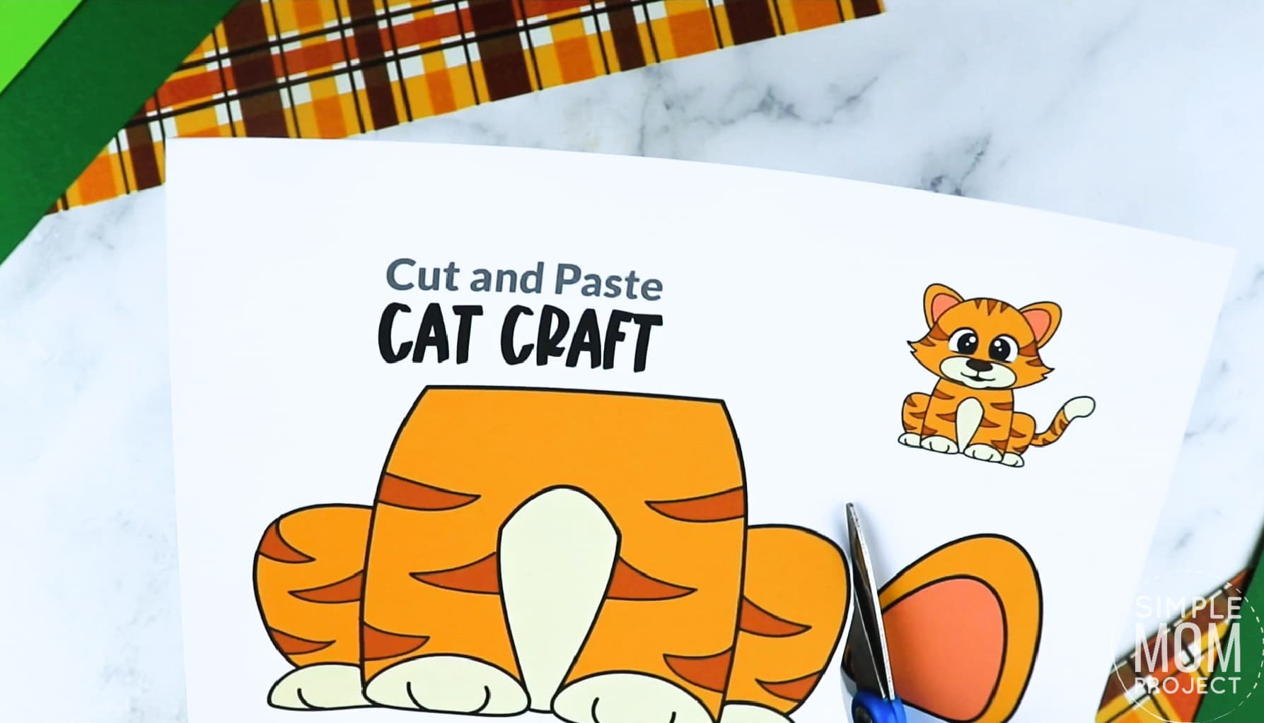 Free Printable Farm Cat Craft and Kitty Craft Kids Preschoolers toddlers