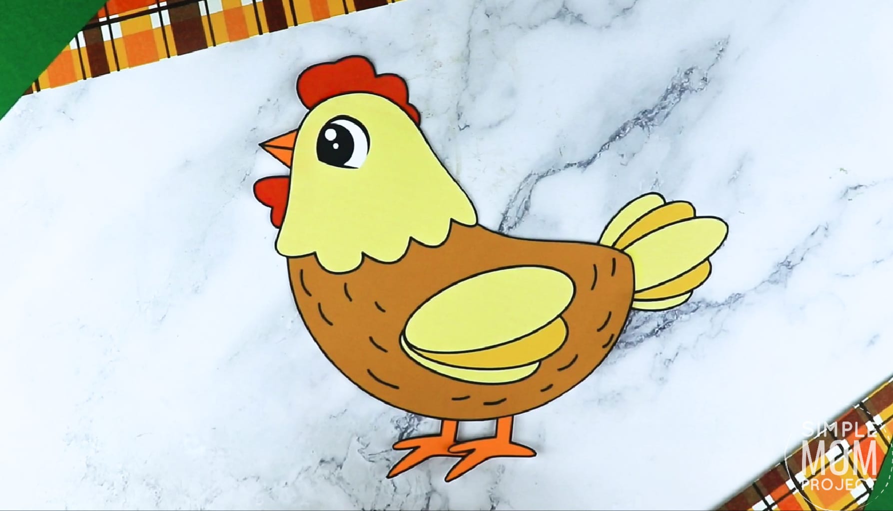 Free Printable Farm Chicken Craft and Chick Craft Kids Preschoolers toddlers