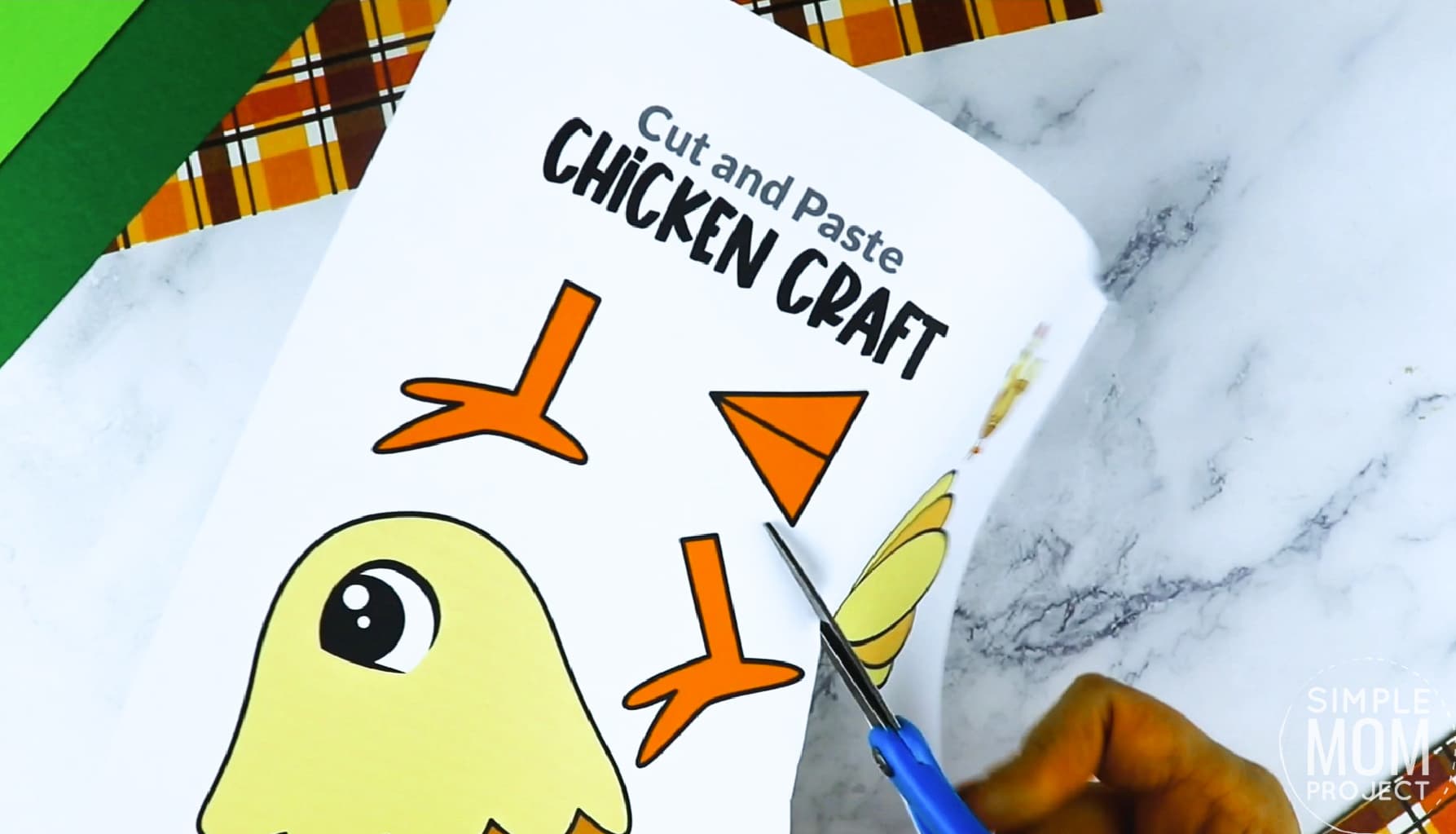 Free Printable Farm Chicken Craft and Chick Craft Kids Preschoolers toddlers