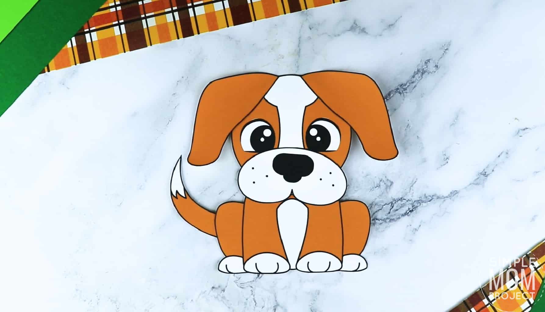 Free Printable Farm Dog Craft and Puppy Kids Preschoolers toddlers