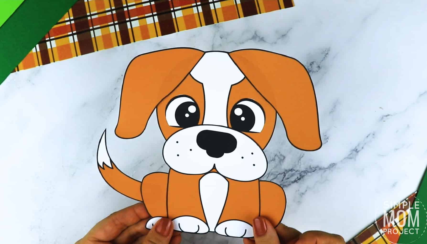 Free Printable Farm Dog Craft and Puppy Kids Preschoolers toddlers