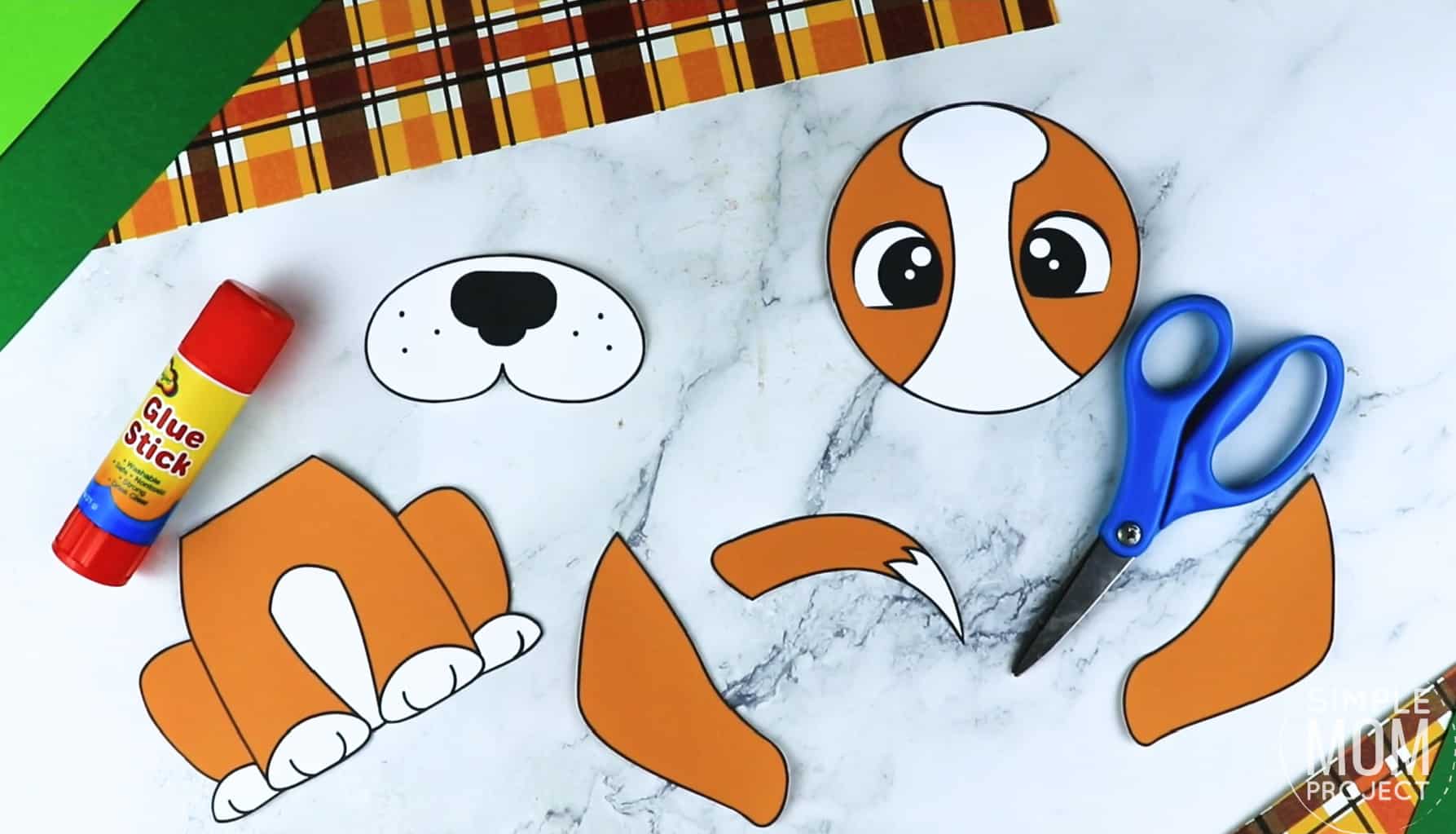 Free Printable Farm Dog Craft and Puppy Kids Preschoolers toddlers