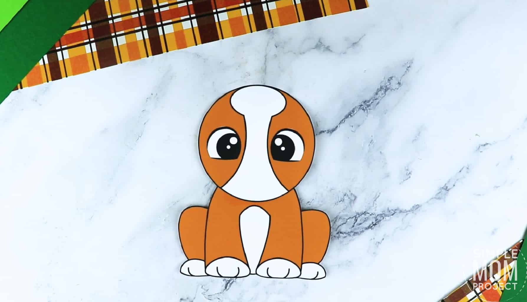 Free Printable Farm Dog Craft and Puppy Kids Preschoolers toddlers