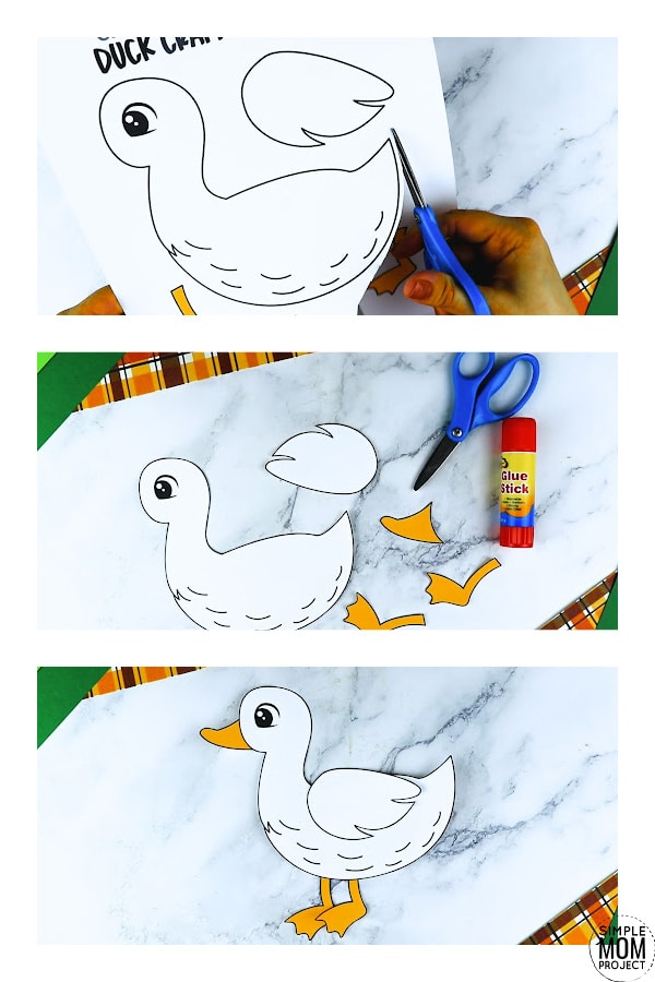 Free Printable Farm Duck Craft for Kids Preschoolers toddlers