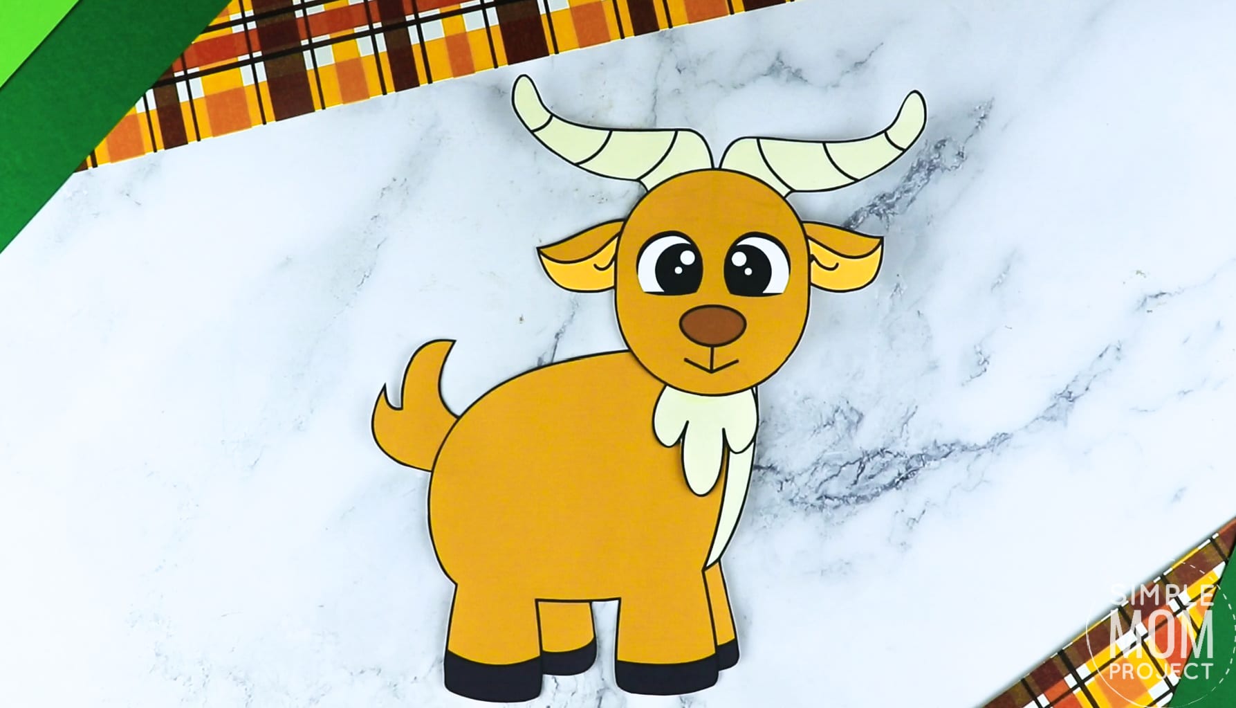 Free Printable Farm Goat Craft for Kids Preschoolers toddlers