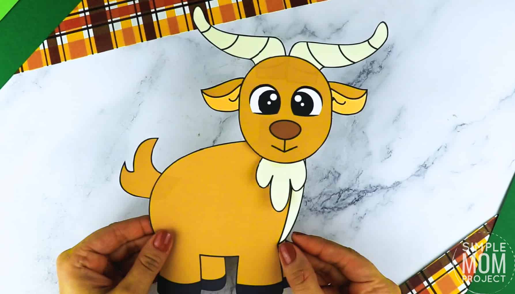 Free Printable Farm Goat Craft for Kids Preschoolers toddlers