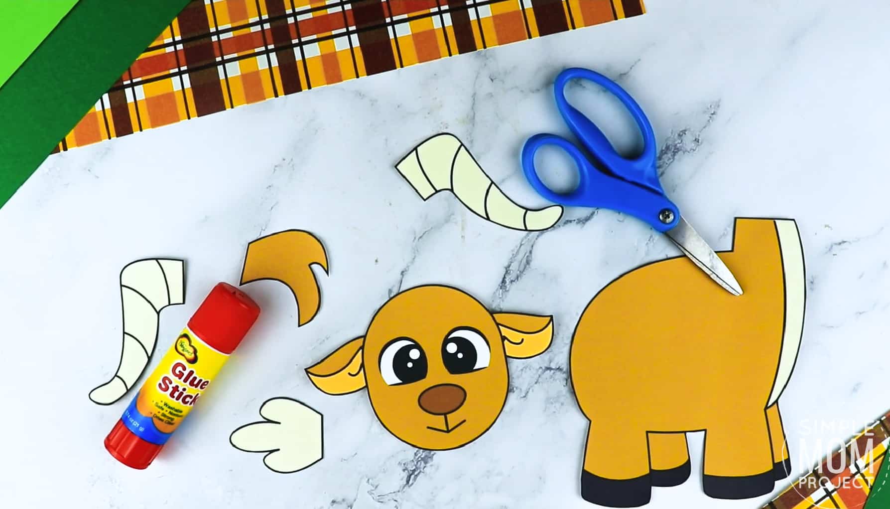Free Printable Farm Goat Craft for Kids Preschoolers toddlers