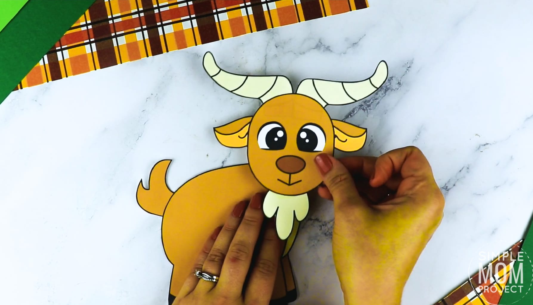Free Printable Farm Goat Craft for Kids Preschoolers toddlers