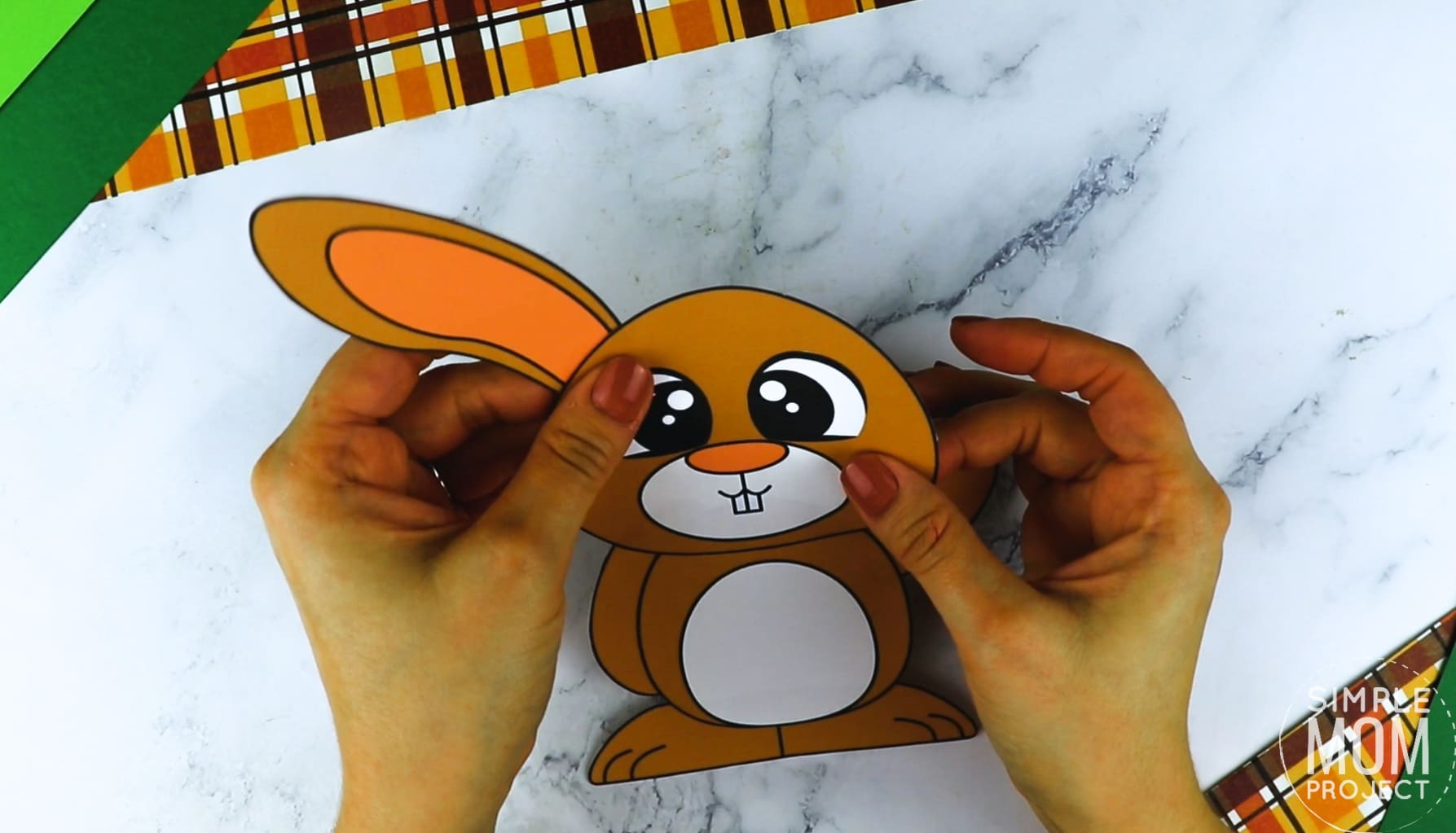 Free Printable Farm Rabbit Craft Bunny Craft for Kids Preschoolers toddlers