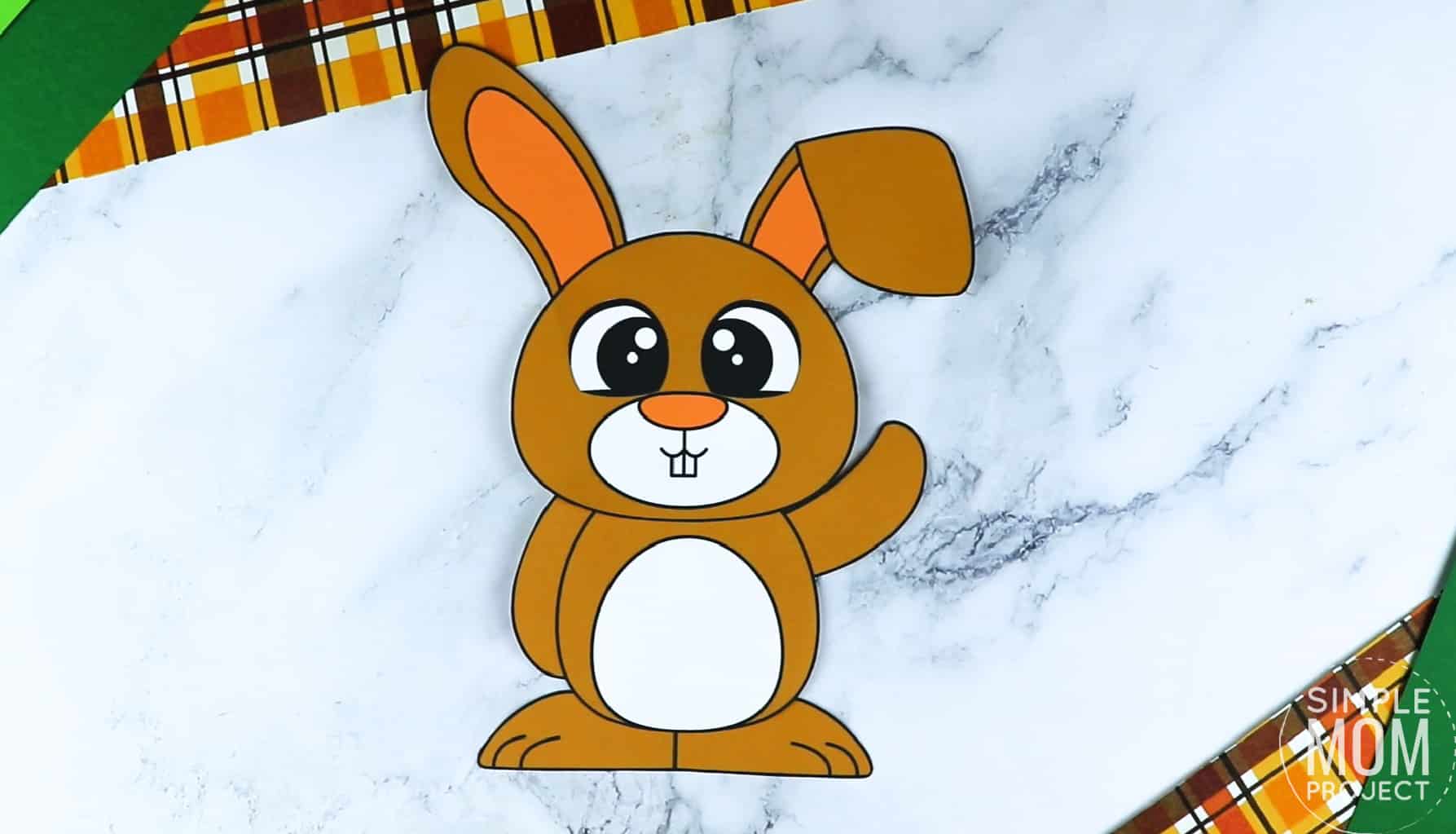 Free Printable Farm Rabbit Craft Bunny Craft for Kids Preschoolers toddlers