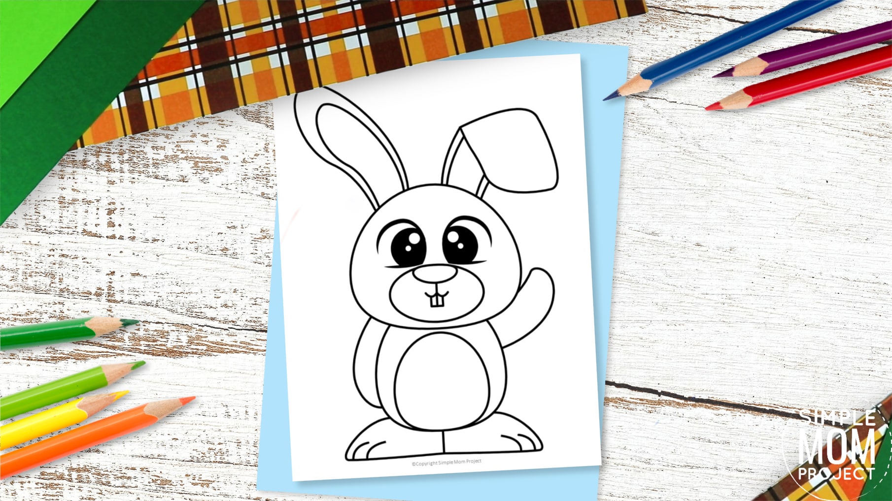 Free Printable Farm Rabbit Template for Preschoolers toddlers kindergarten kids