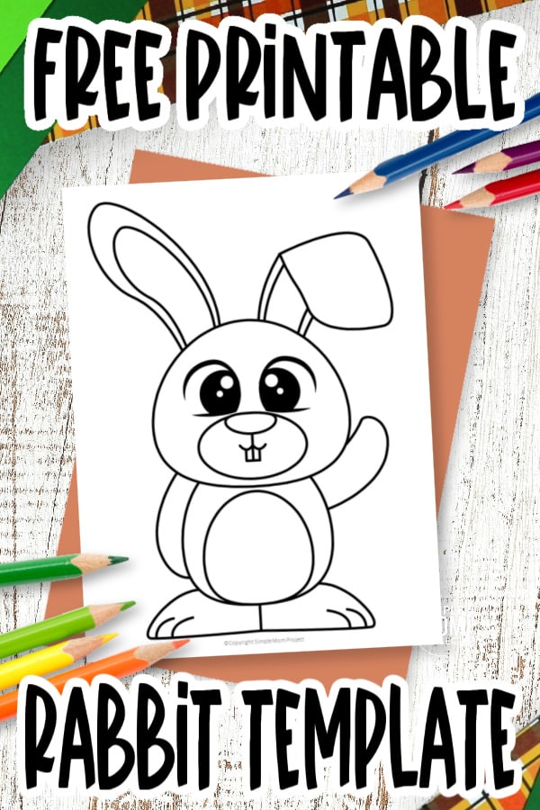 Are you looking for a simple way to teach the letter R? Use our free printable rabbit cut out that is so easy and cute and perfect for any spring project. This bunny template is also a great pattern for a felt or string art project. Click now to download and grab this free printable bunny rabbit template today!
