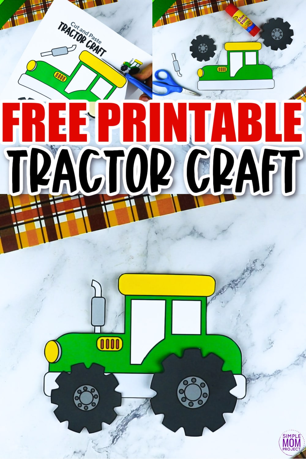 Are you looking for a fun way to teach the letter T to your preschool, toddler, or kindergarten class? We know your kids will love making this printable tractor craft! You can glue it to Popsicle Sticks or cardboard. The tractor activities are endless! Print your free printable tractor craft today!