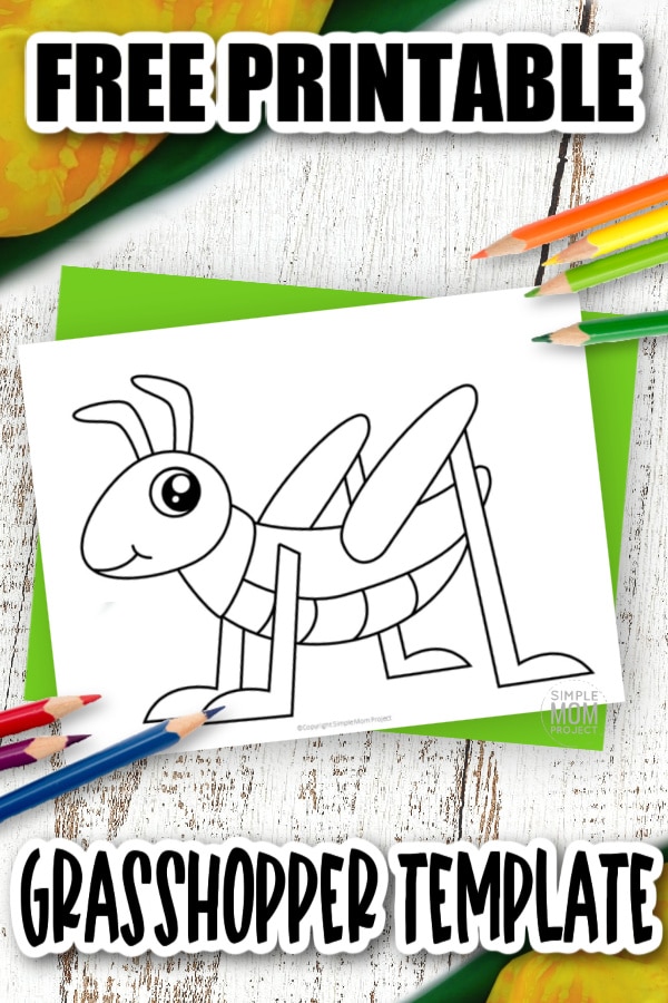 Are you looking for a simple printable cut out grasshopper template? Use this grasshopper craft template in your next insect paper craft! It works great with an illustration or a grasshopper coloring page during your insect or bug unit! You can even turn this grasshopper template into a grasshopper puppet! Click and download the free printable grasshopper template today!