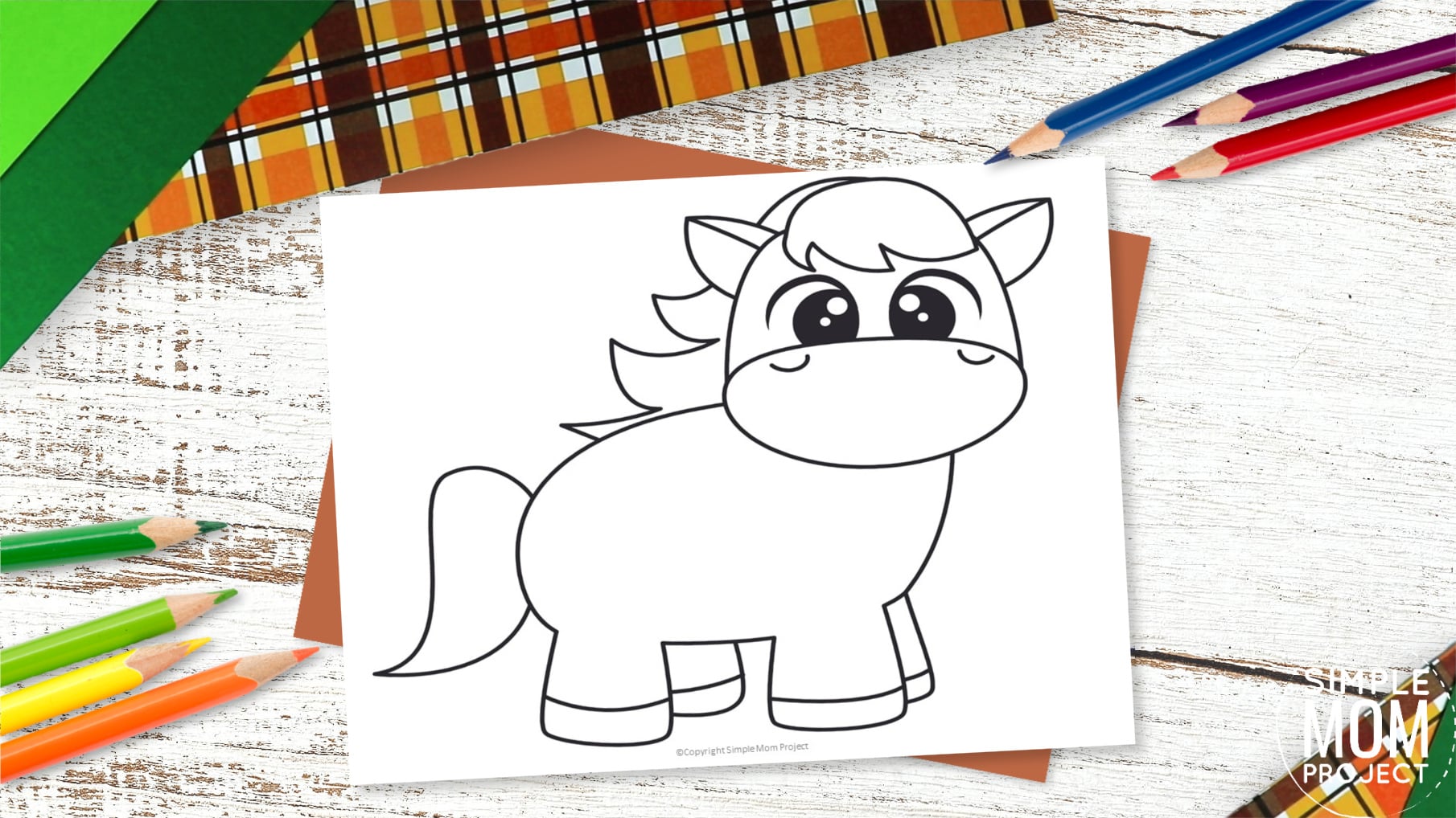 Free Printable Horse Template for Preschoolers toddlers kindergarten kids