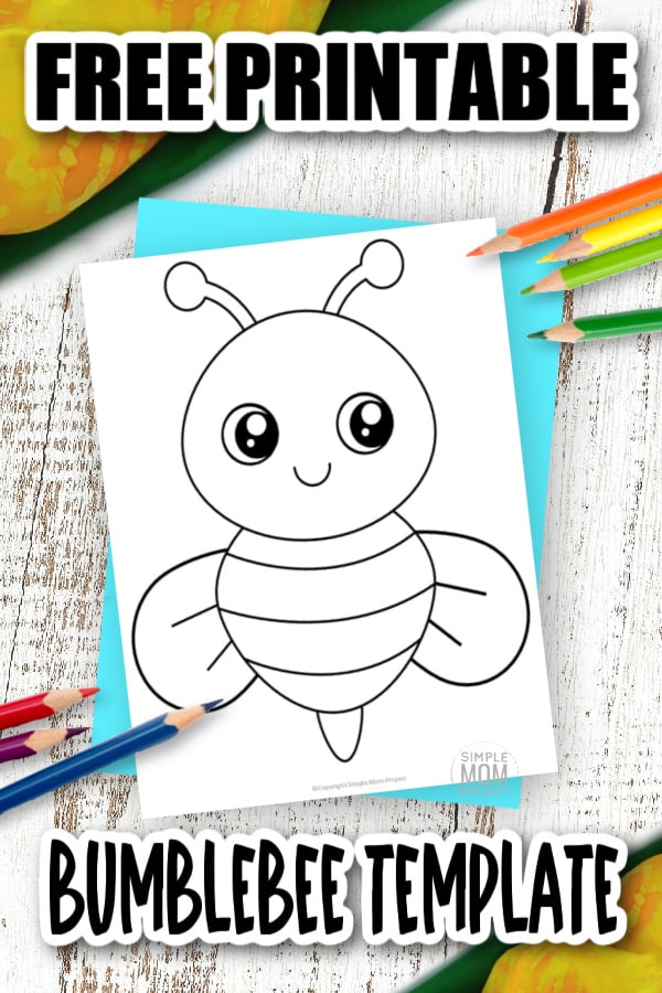 Are you looking for a printable honey bee printable template? Use this simple and cute bumblebee template in your next papercraft bee craft. Use it as a fun bee drawing or bee coloring page activity. Click now and download the free printable bumblebee template now!