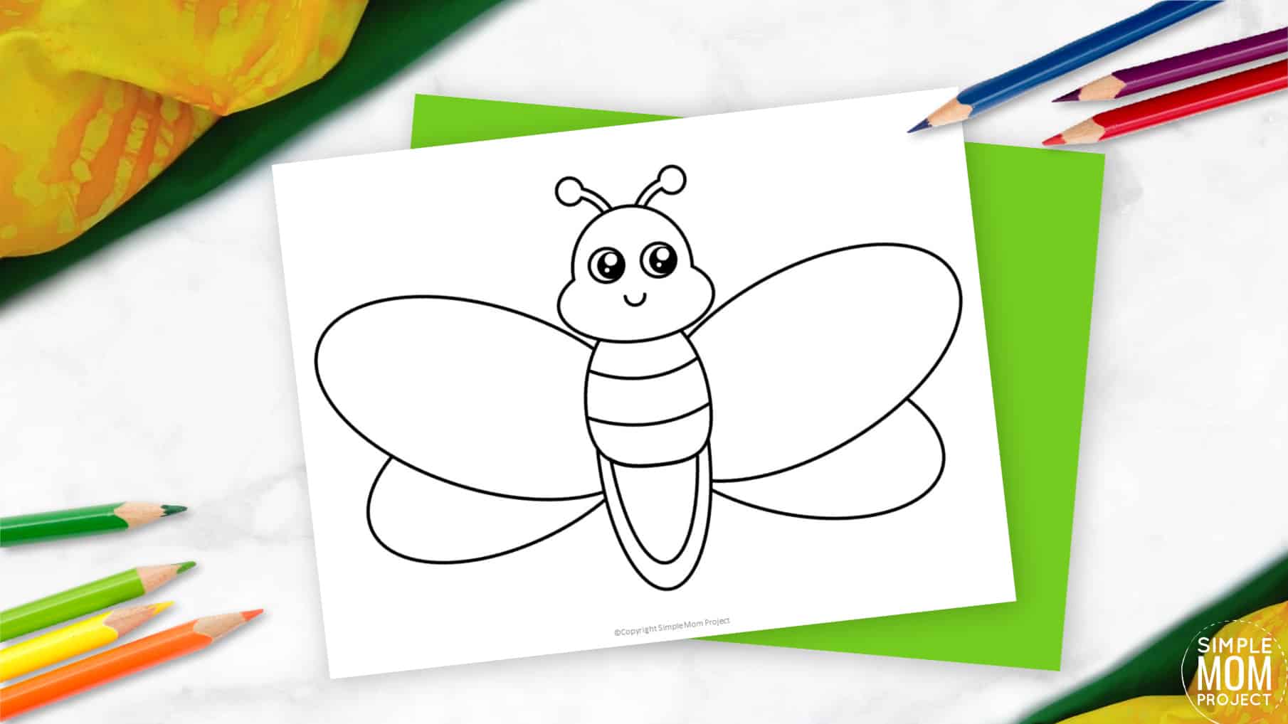 Free Printable Firefly and lightning bug template for preschoolers, toddlers, and kindergartners