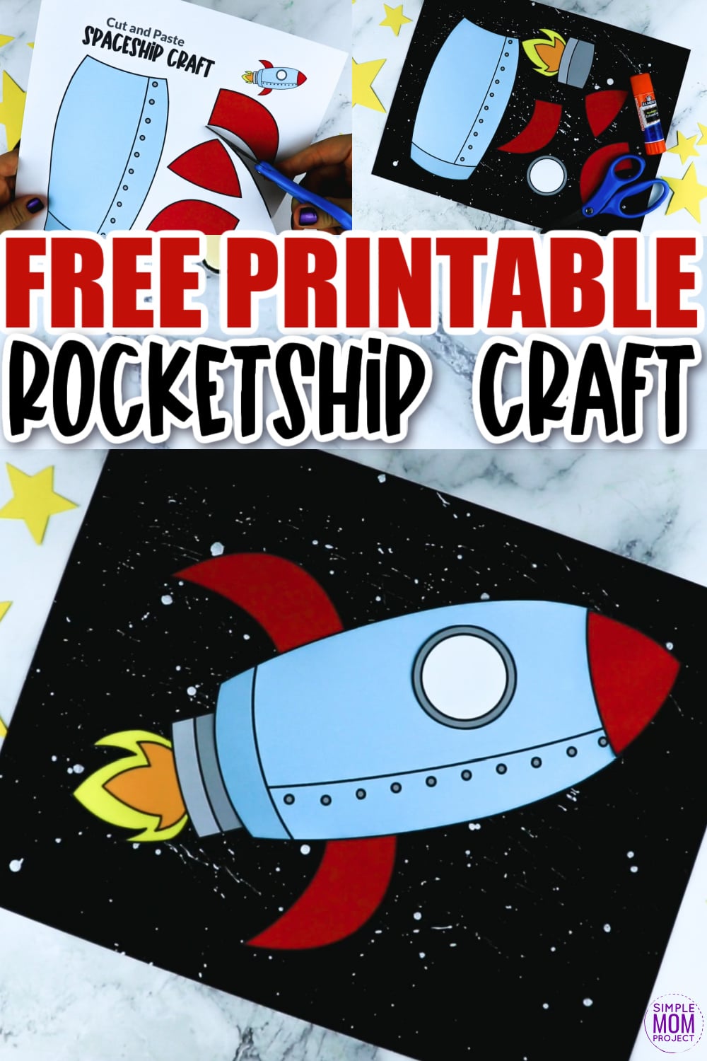 Are you kids looking for a fun and easy spacecraft craft to make learning about planets even more fun? This space rocket and rocket ship craft is easy enough for preschool, toddler, and kindergarten kids to do! This outer space rocket ship is a wonderful paper craft that can be used with a toilet paper roll, art projects or even a fun way to add to handprint art! Click to download and print our space rocket template today!