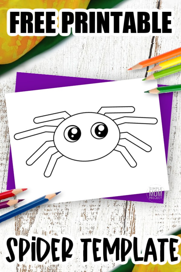 Are you looking for a printable and cut out spider template? This easy spider stencil isn’t scary, but friendly! The spider outline is fun for a coloring activity or royal icing silhouette! This is a fun hanging spider template so click and download the free printable spider template today!