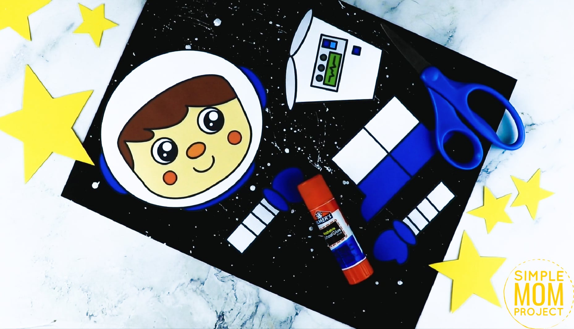 Printable Astronaut Craft for Preschoolers, Toddlers and Kindergartners