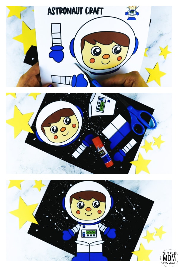 Are you looking for an easy way to teach the letter A or a fun Diy printable activity to teach about space, planets, or the solar system? Use our astronaut cut out template that's simple enough for kids of all ages to enjoy! Especially kindergarten, toddler and preschool age kids! Grab your printable cut out astronaut template today!
