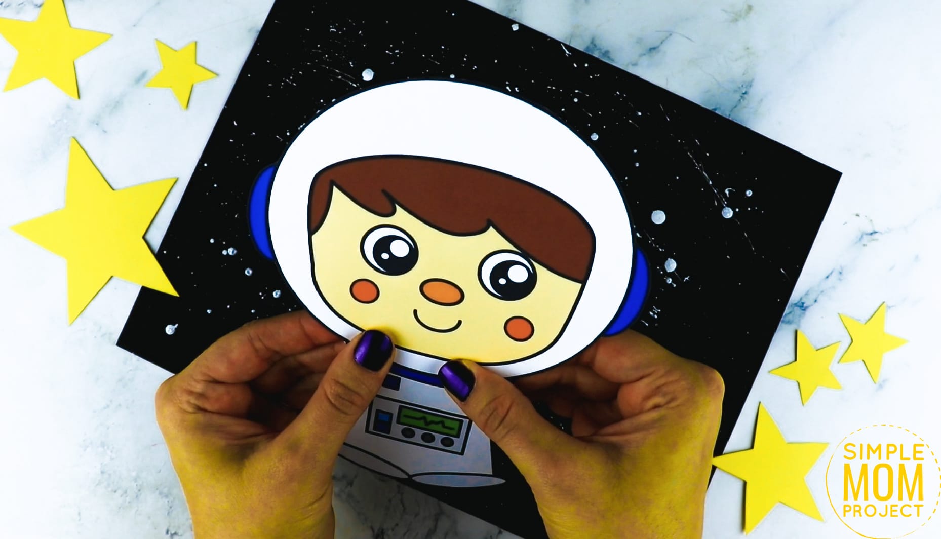 Printable Astronaut Craft for Preschoolers, Toddlers and Kindergartners