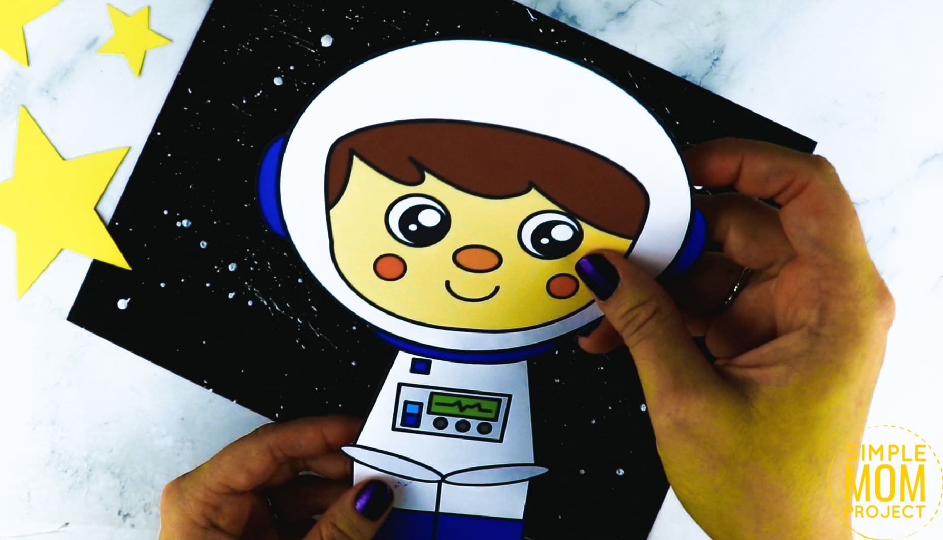 Printable Astronaut Craft for Preschoolers, Toddlers and Kindergartners