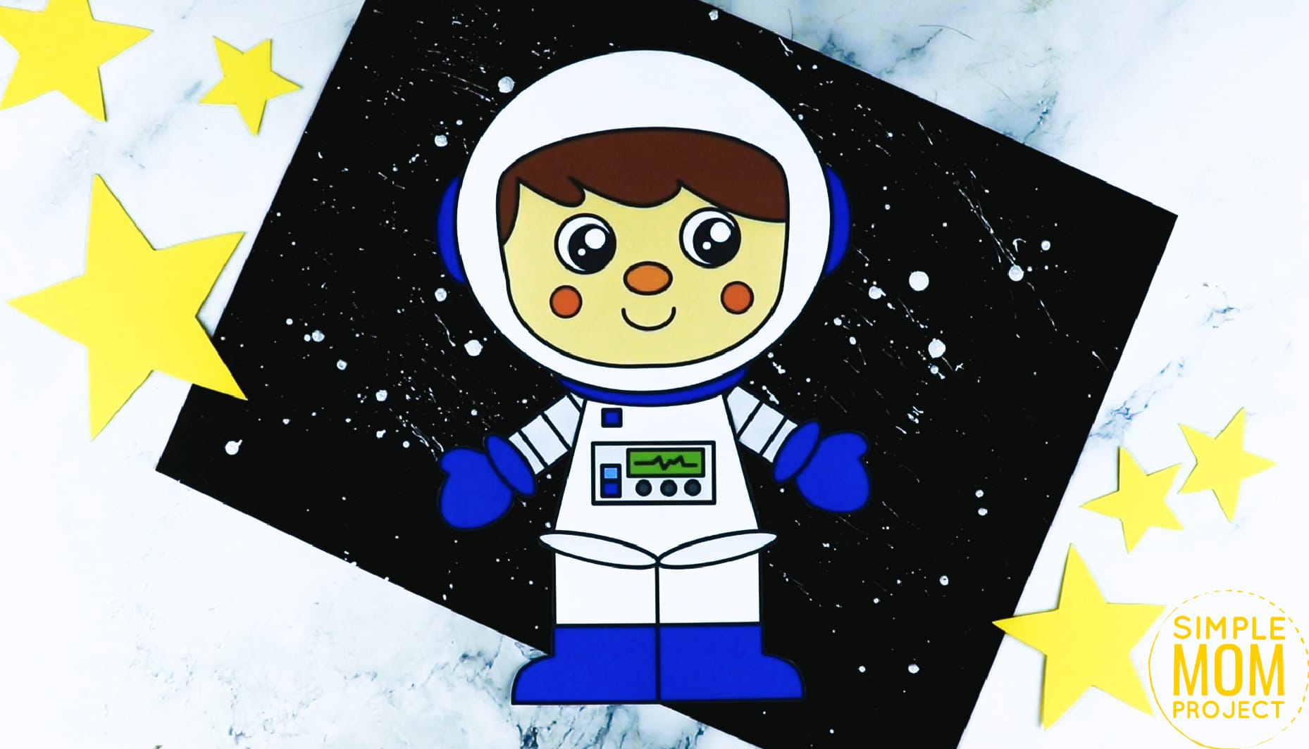 Printable Astronaut Craft for Preschoolers, Toddlers and Kindergartners