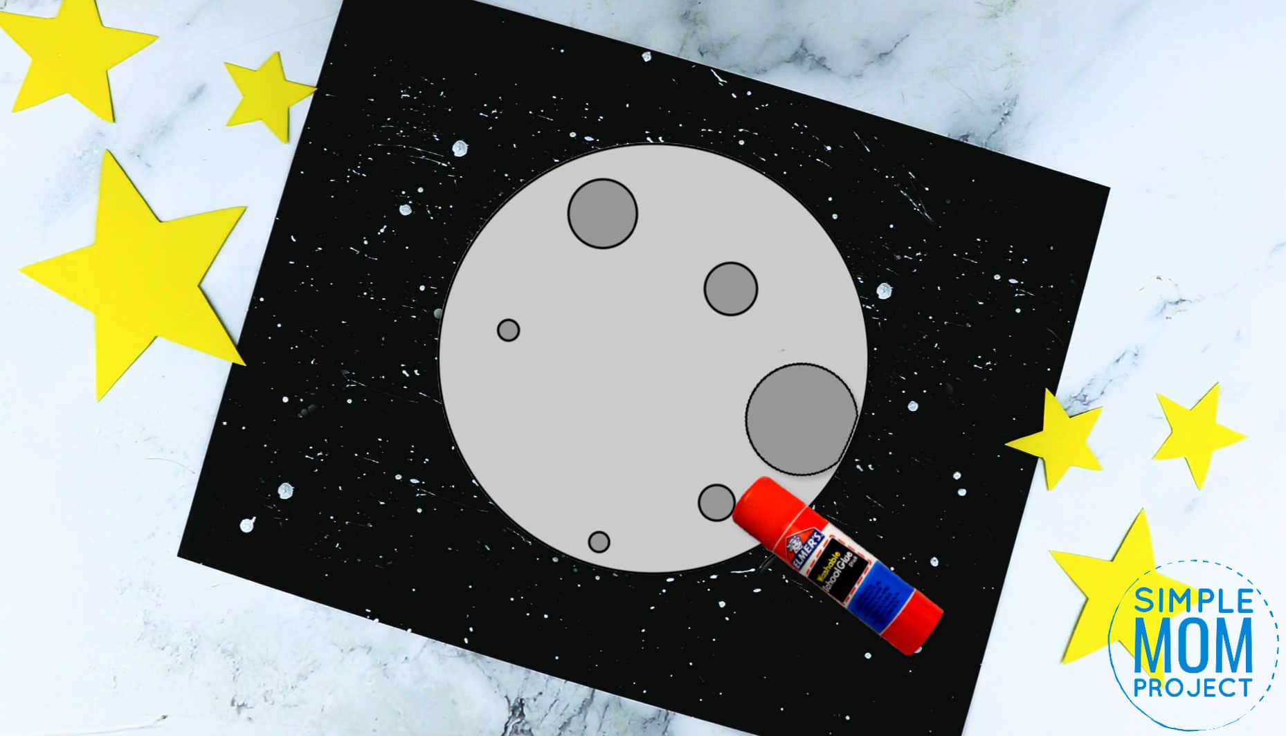 Printable Moon Craft for Preschoolers, Toddlers and Kindergartners