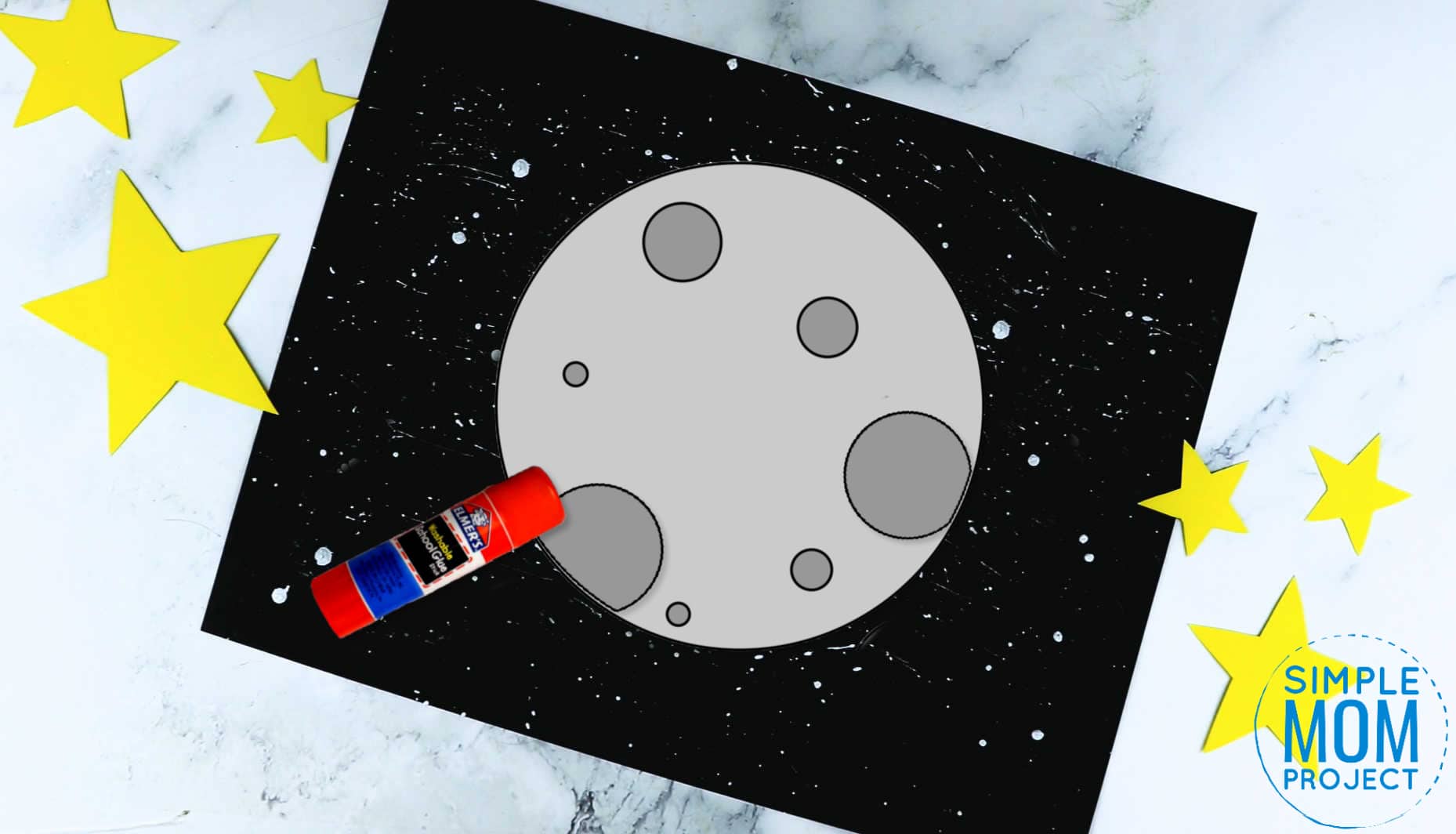 Printable Moon Craft for Preschoolers, Toddlers and Kindergartners