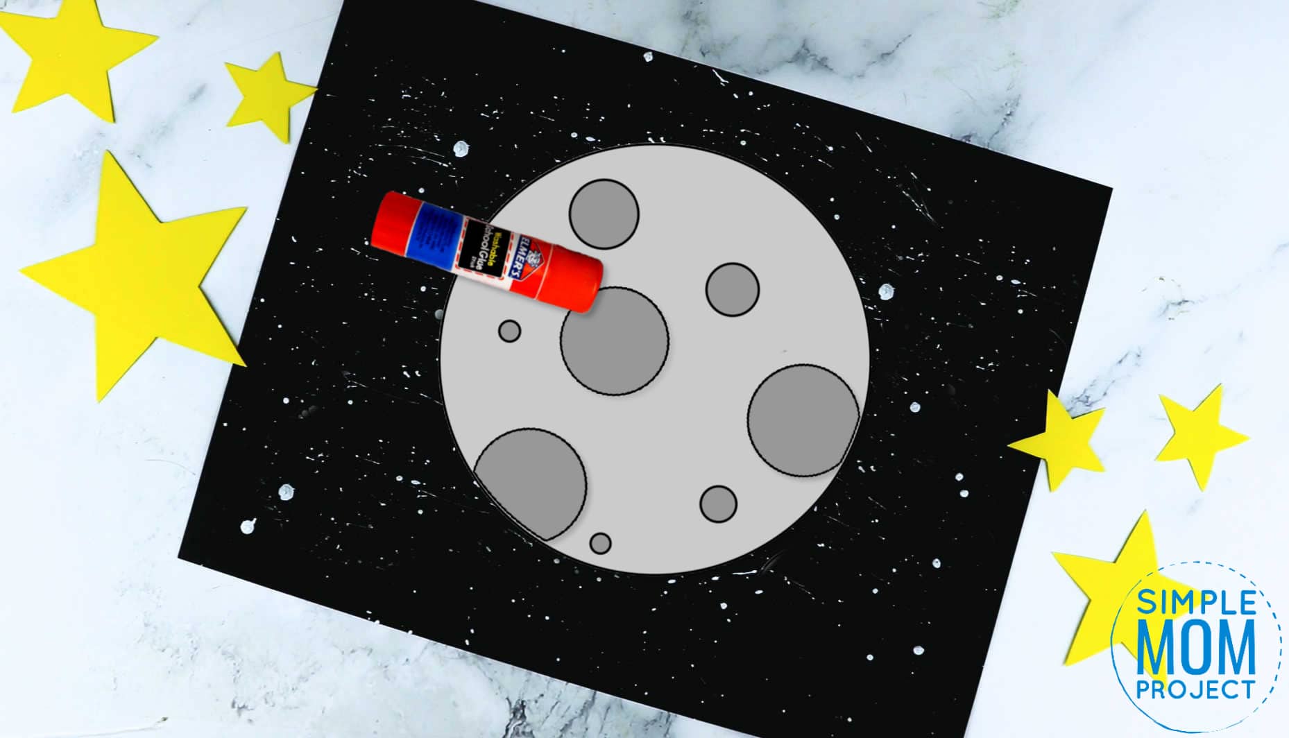 Printable Moon Craft for Preschoolers, Toddlers and Kindergartners