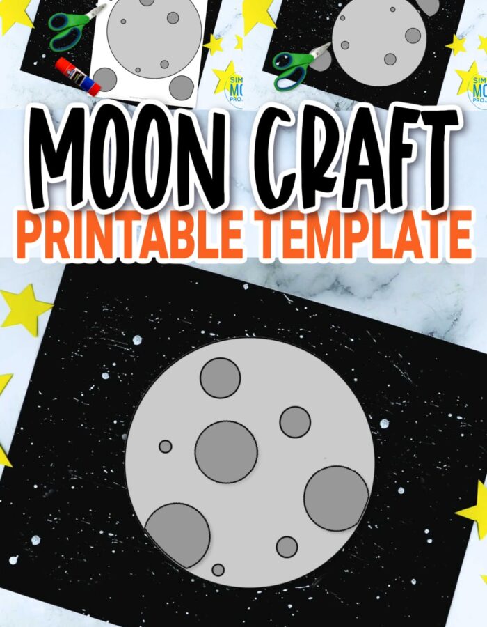 Space crafts are such a fun way to learn about our Solar System! This fun moon craft template adds to the fun too! You and your pre k kids can get really creative with our moon craft template by painting the moon or gluing tin foil to it for a night craft your kids will have a blast with! Grab our moon template printable today!