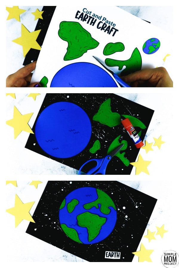 Printable Planet Earth Craft for Preschoolers, Toddlers and Kindergartners