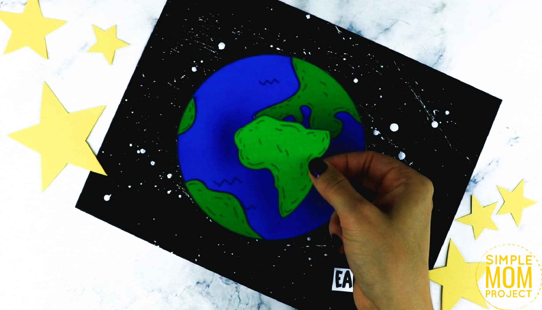 Printable Planet Earth Craft for Preschoolers, Toddlers and Kindergartners