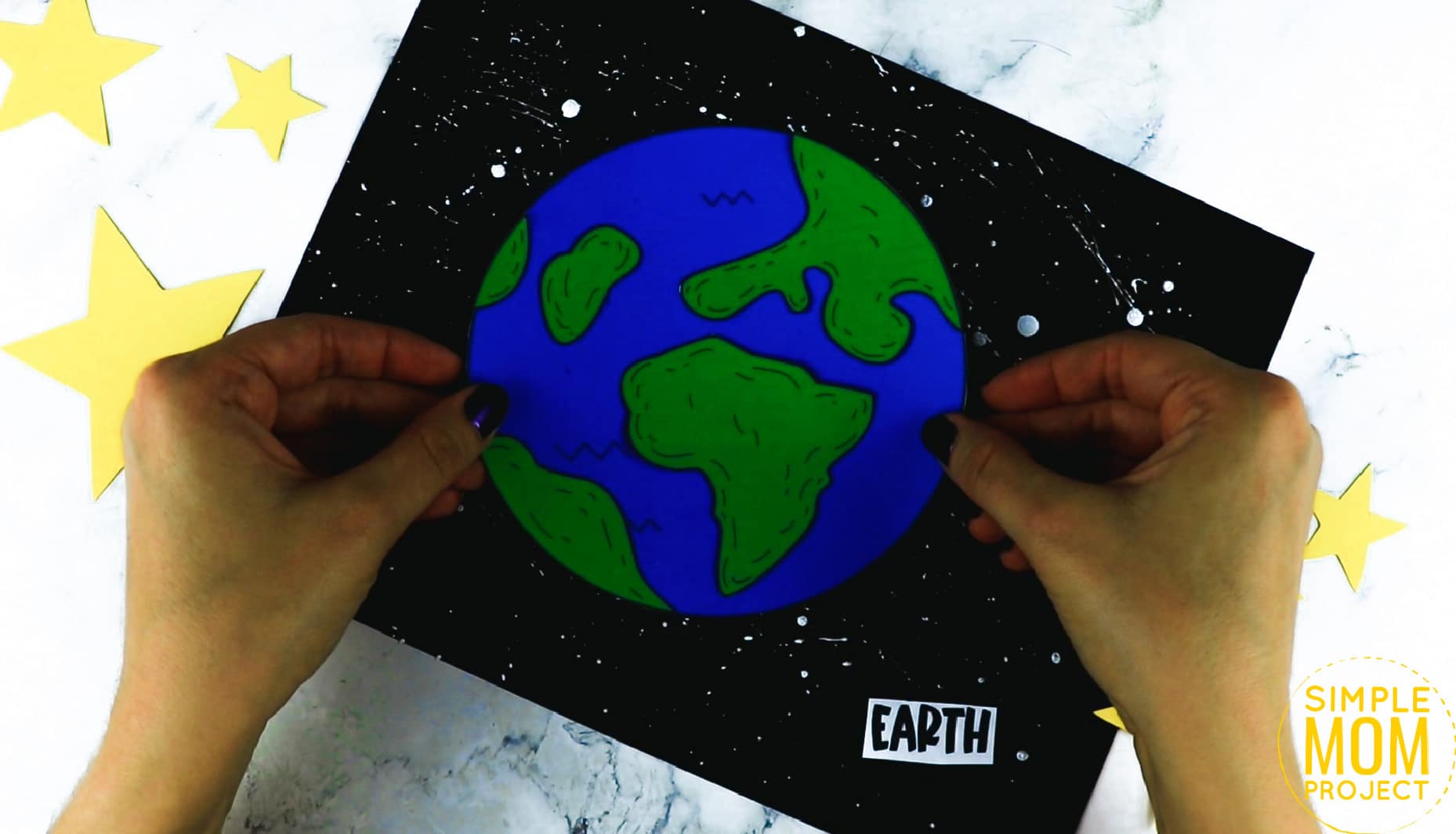 Printable Planet Earth Craft for Preschoolers, Toddlers and Kindergartners