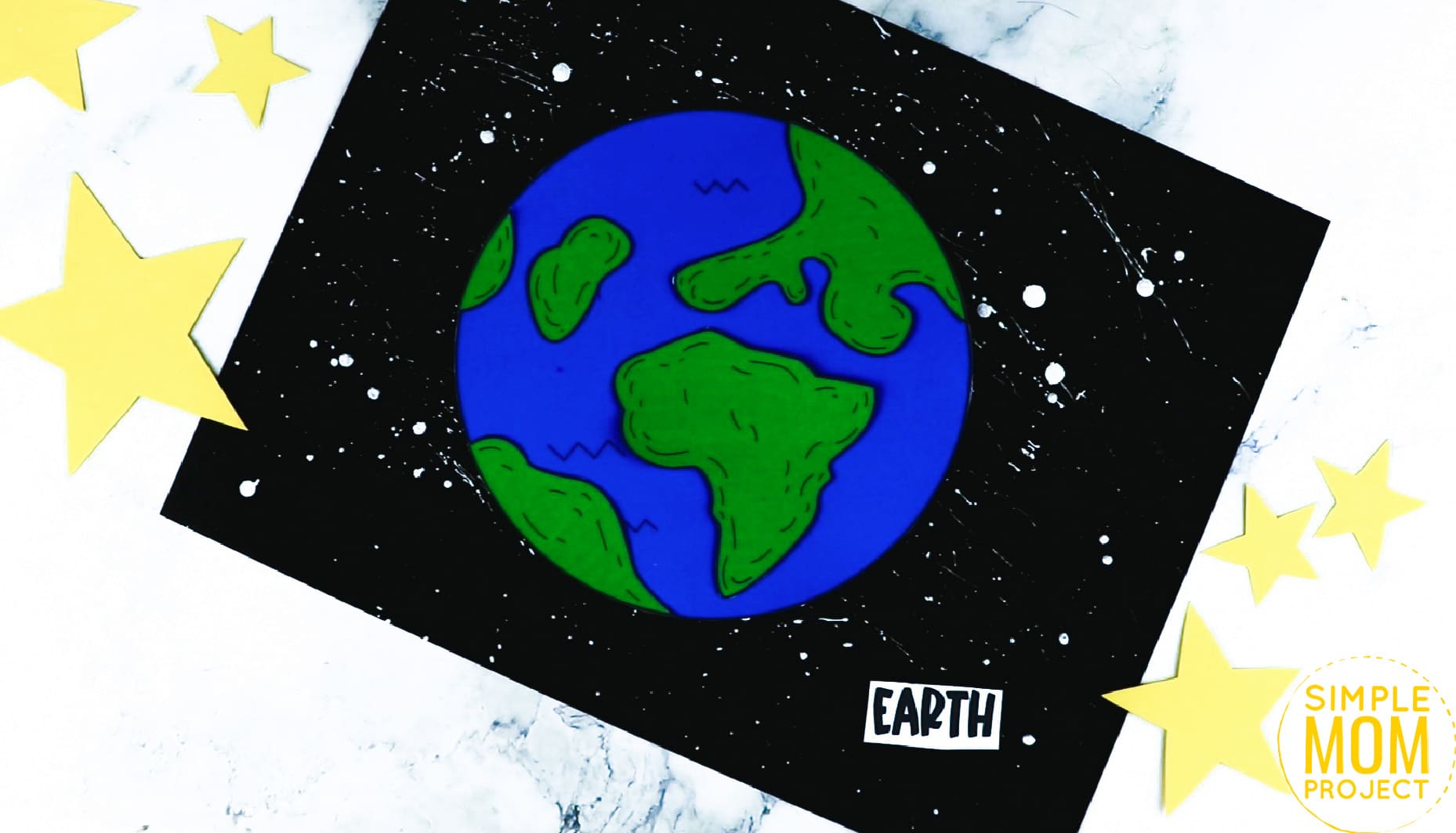 Printable Planet Earth Craft for Preschoolers, Toddlers and Kindergartners