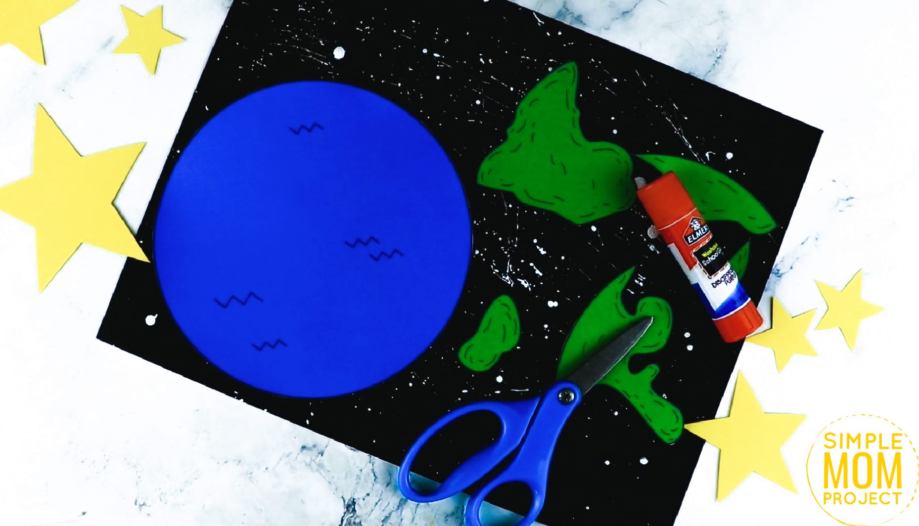 Printable Planet Earth Craft for Preschoolers, Toddlers and Kindergartners