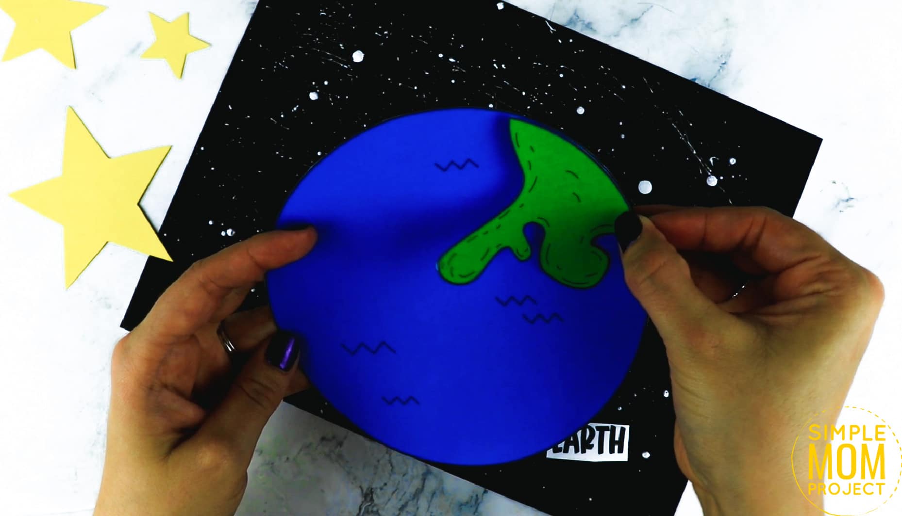 Printable Planet Earth Craft for Preschoolers, Toddlers and Kindergartners