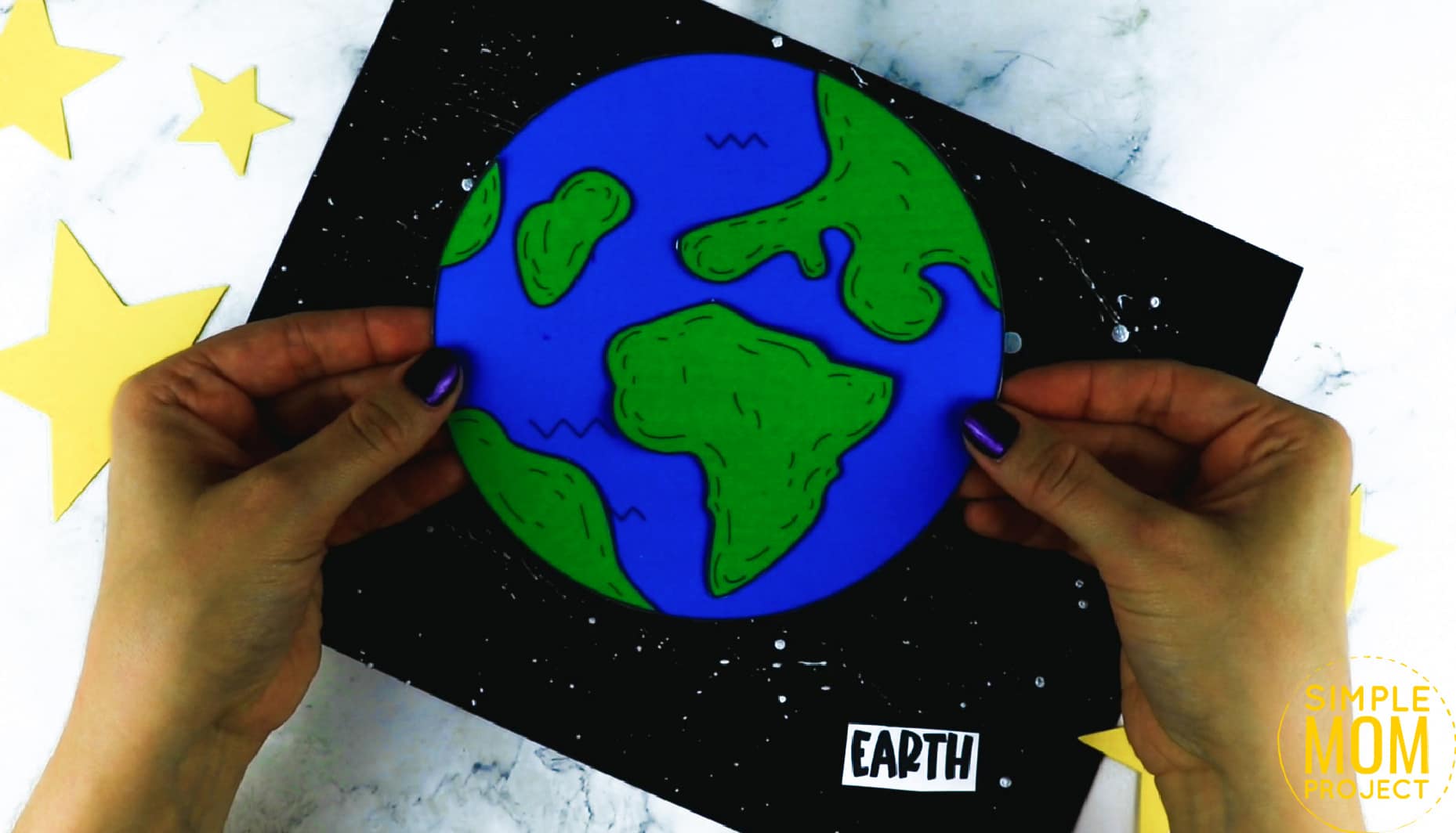 Printable Planet Earth Craft for Preschoolers, Toddlers and Kindergartners