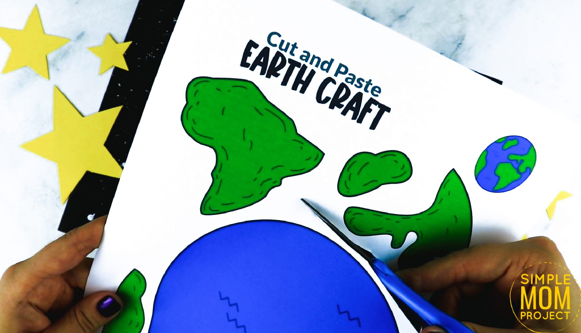 Printable Planet Earth Craft for Preschoolers, Toddlers and Kindergartners